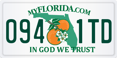 FL license plate 0941TD