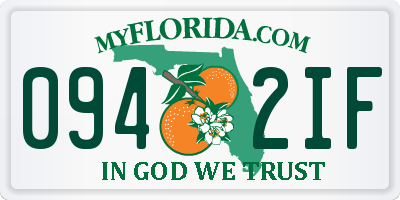 FL license plate 0942IF