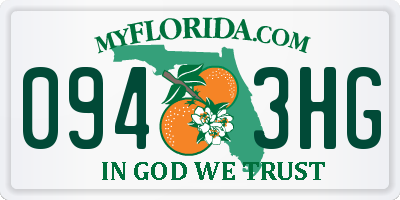 FL license plate 0943HG