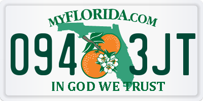FL license plate 0943JT
