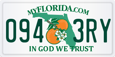 FL license plate 0943RY