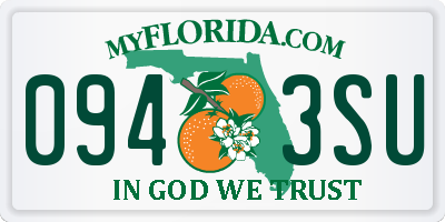 FL license plate 0943SU
