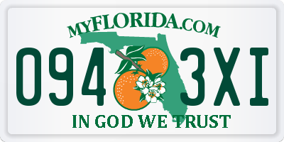 FL license plate 0943XI