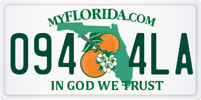 FL license plate 0944LA