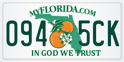 FL license plate 0945CK