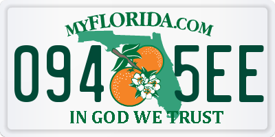 FL license plate 0945EE