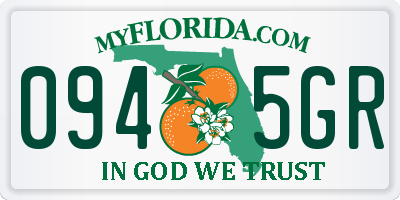FL license plate 0945GR