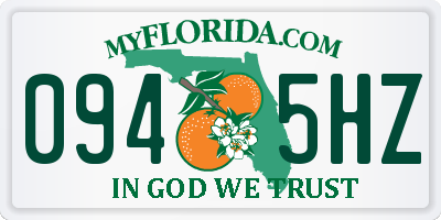 FL license plate 0945HZ