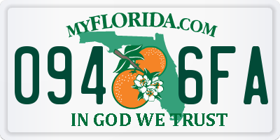 FL license plate 0946FA