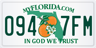 FL license plate 0947FM