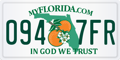FL license plate 0947FR