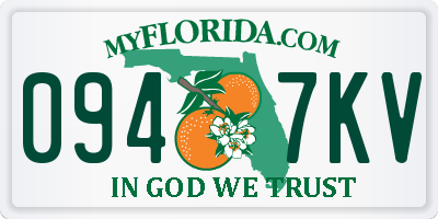 FL license plate 0947KV