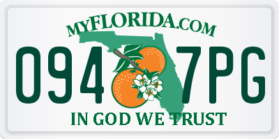 FL license plate 0947PG