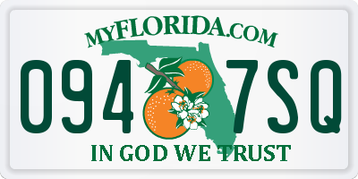 FL license plate 0947SQ
