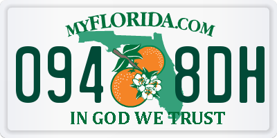 FL license plate 0948DH