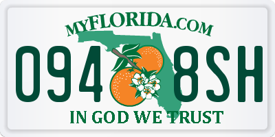 FL license plate 0948SH