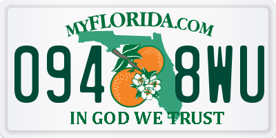 FL license plate 0948WU