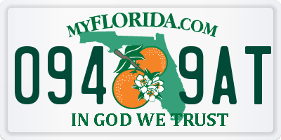 FL license plate 0949AT