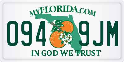 FL license plate 0949JM