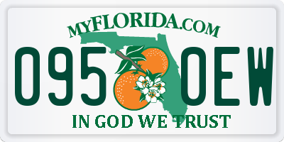 FL license plate 0950EW
