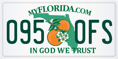 FL license plate 0950FS