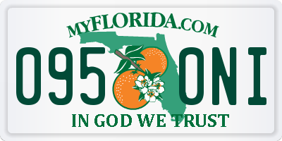 FL license plate 0950NI