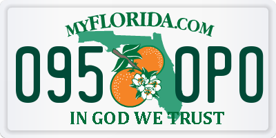 FL license plate 0950PO