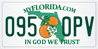FL license plate 0950PV