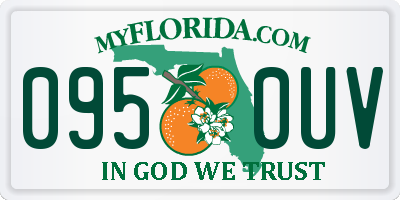 FL license plate 0950UV