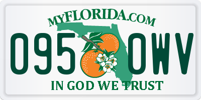 FL license plate 0950WV
