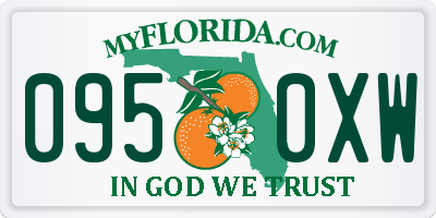 FL license plate 0950XW