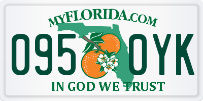 FL license plate 0950YK