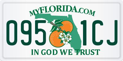 FL license plate 0951CJ