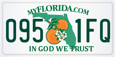 FL license plate 0951FQ