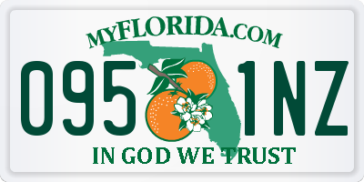 FL license plate 0951NZ