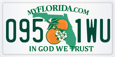 FL license plate 0951WU
