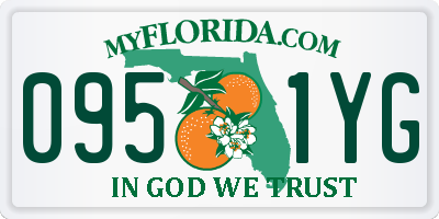FL license plate 0951YG