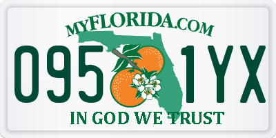 FL license plate 0951YX
