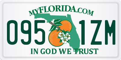 FL license plate 0951ZM