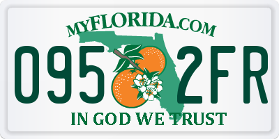 FL license plate 0952FR