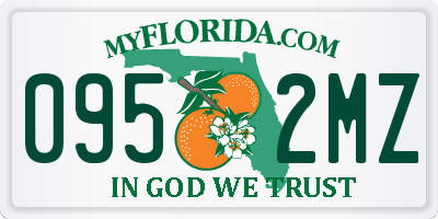 FL license plate 0952MZ