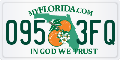 FL license plate 0953FQ