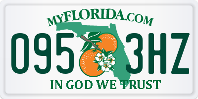 FL license plate 0953HZ