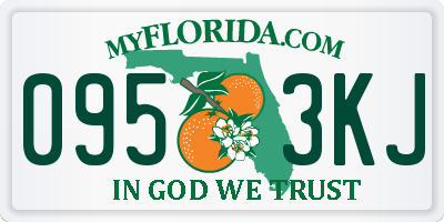 FL license plate 0953KJ