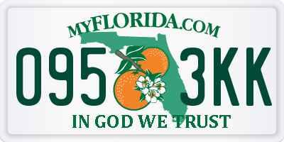 FL license plate 0953KK