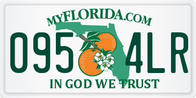 FL license plate 0954LR