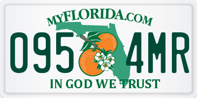 FL license plate 0954MR