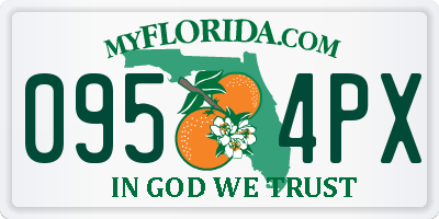 FL license plate 0954PX