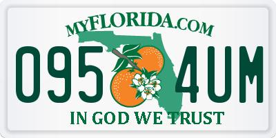 FL license plate 0954UM