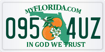 FL license plate 0954UZ